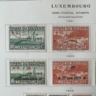 1921-1926 Luxembourg Stamps Lot On Album Page  b1-b19 Semi-postal  Caritas  Ovpt