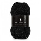 Lot Of 12 Hobbii Starlight 50g Skeins Black Reflective Worsted Wool Yarn