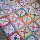 Handmade Patchwork Multicolor Cotton Throw Quilt Top40x57