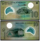 2007 Nicaragua 10 Cordobas P-201 Unc New Banknote