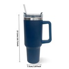 40oz Stainless Steel Vacuum Insulated Travel Tumbler With Handle And Straw