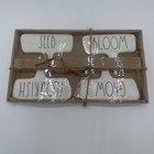 Rae Dunn By Magenta Ceramic Garden Markers Seed Bloom Flourish Grow New Open Box