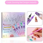 12 Colors Nail Art Paint Pens Liner   Dotting   Drawing Quick-dry Set Classic Us