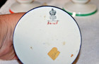 Apollinaris Match Holder Striker Navy Blue White Burslem England Vintage