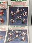 Bucilla Felt And Cross Stitch Ornament Lot Of 4 Santas Bears Hearts