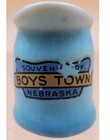 Souvenir Of Boys Town Nebraska Miniature Pottery Pitcher