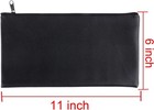 Bank Bag Money Pouch Leatherette Security Deposit Bags Utility Small  Black 