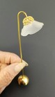 Dollhouse Lighting Bug Brass Floor Lamp With White Frosted Shade 12 Volt Electri