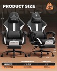 Gtplayer Gaming Chair With Foot Rest   Pocket Spring Cushion  Ergonomic High Bac