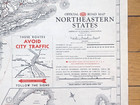 1938 American Automobile Association Map Northeastern States  38  X  24   15