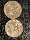 Lot Of 2 Unc 1946 Ecuador 5 Centavos Coins-feb286