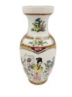 Vintage Miniature Chinese Export Hand Painted Famille Verte Porcelain Vase 5 