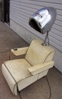 Normandie Hair Dryer Chair Hooded Dryer W  Timer Control Beige Vinyl Metal
