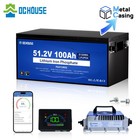 Dc House 48v 100ah Lithium Lifepo4 Golf Cart Battery Metal Case With 18a Charger