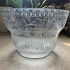 Beautiful Antique Intricate Floral Deep Etched Gas Oil Victorian Glass Shade