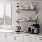 Stainless Steel Wall Shelf Commercial Kitchen Shelving Wall Mount Shelf Silver