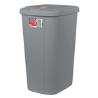 New   13 3 Gallon Trash Can  Plastic Touch Top Kitchen Trash Can  Grey