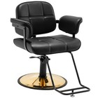 Heavy Duty Hydraulic Barber Chair 360   Stylist Salon Spa Beauty  Black Gold