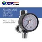 Hvlp Spray Gun Air Regulator -pressure Gauge Auto Paint