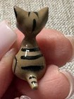 Hagen Renaker Miniature Cat Figurine Tiny Seated Striped Tabby Kitten Vintage