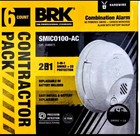 Brk-  6  Count  6  Pack - Smico100-ac Hardwired Smoke   Carbon Monoxide Detector