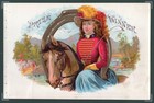 Ex Rare Old Original Prize Winner Sample Cigar Label - Young Woman On Her Horse