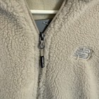 New Balance Women   s Beige Sherpa Fleece Zip-up Jacket Size Small Teddy Bear
