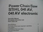 Stihl 041 Av Chainsaw Manual Spare Parts List Sharpening Instructions Germany