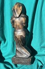 Vntg 17    hand-carved African Woman  Ebony Wood Statue  Likely Kamba Tribe  Kenya