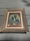 Vtg Religious Print Framed In A Gold Ornate Vintage Frame 12    X 10   
