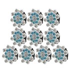  10pcs Crystal Snowflake Shoe Buckles - Rhinestone Shoe Clips - Bridal Wedding