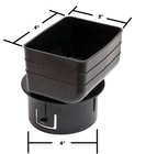 3 x4 x4  Downspout Drainage Adapter For 3 Inch X 4 3 x4 x4   Black 