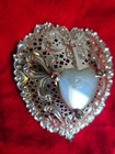 Chantilly By Gorham  956 Sterling Silver Heart Shaped Candy Dish Vintage