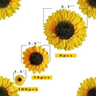 122 Pcs Artificial Sunflower Heads Yellow Faux Flower 5 1 3 5 1 5 Inch Decor