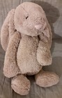 Jellycat Bashful Bunny Beige Medium 12   Sitting Plush Brown Tan Stuffed Rabbit