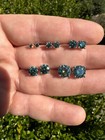 Real Green Moissanite Screwback Stud Earrings 925 Silver 3-8mm Iced Pass Tester