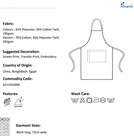 Premier Plain Polycotton Bib Apron With Pocket In 50 Colours