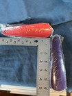 Lot Of 6 Plastic Shoe Horns  Assorted Colors  red Purple Yellow Black 