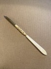 Stanhope Carved Letter Opener And Writing Pen Antique Image   Top Piece Intact 