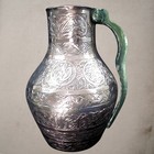 Ant5 Antique Ottoman Hand-engraved Copper brass Ewer  Decorative Turkish Vessel