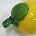 Fruit Murano Style Handblown Glass Yellow Lemon 5    Textured Realistic Art Glass