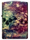 Zippo Galaxy Skull Design Tumbled Brass 540 Fusion Windproof Pocket Lighter     