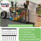 Garden Tool Organizer  Heavy Duty Yard Tool Tower Rack For Garage Organization A