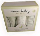 Nana Baby Burp Cloths   100  Organic Muslin Cotton   Set Of 3  pistachio cream 