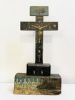 Antique Mexican Folk Art - The Wooden Cross Of Souls - La Cruz De Animas