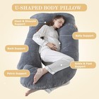 Oversize Pregnancy Pillow Full Body Support For Back leg belly Of Pregnant Women