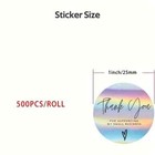 500pc Thank You For Supporting My Small Business Stickers Bulk Roll Sticker