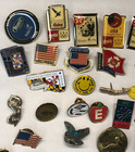 Lapel Pin Lot Of 73 Olympics Patriotic Flags 9-11 Travel Uaw Advertise Vintage