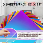 12in X 12in Holographic Chrome Permanent Vinyl Sheet For Cricut Decals Stickers