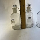 Lot Of 3 Vintage 1930s Tcw Glass Apothecary Bottles With Stoppers   203 204 206